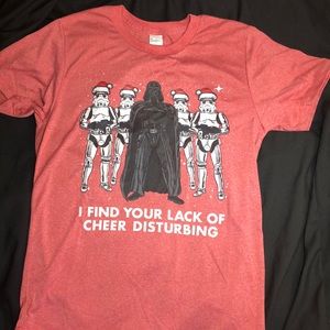 NWOT Star Wars Christmas shirt size Youth L Darth Vader storm troopers